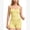 Yellow, variant on IBTOM CASTLE 2 Pieces Workout Sets for Women, Cross Back Tank Top Matching High Waist Biker Shorts, Gym Yoga Pilates Outfits S Yellow