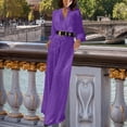 thumbnail image 2 of Women’s Dressy Jumpsuits Long Sleeve Formal Rompers, Elegant Wedding Guest & Evening Outfits Dark Blue XXXL, 2 of 7