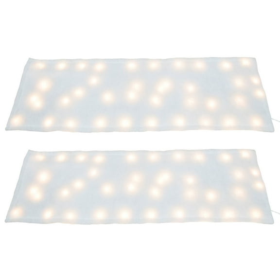 ProductWorks 2 Pack Pre-Lit Snow Cover Blanket Holiday Decor, 60" x 15"