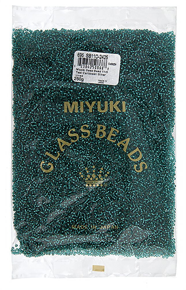 Miyuki Glass Seed Beads 11/0 (250g) DB2425 Silverlined Teal Caribbean Bead