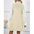 thumbnail image 3 of Zeagoo Oversized Sweater Vest for Women V Neck Sleeveless Sweaters Casual Soft Knit Vest Dress with Pockets, 3 of 6