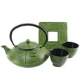 thumbnail image 4 of Cuisiland Dragonfly Cast Iron Teapot Set with 2 Cups 27oz Green, 4 of 4