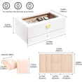 thumbnail image 4 of ProCase Caja para Reloj de 12 Ranuras, Estuche Organizador de Relojes de 2 Pisos con Tapa Vidrio Anti-polvo Almacenaje Guardarrelojes para Hombres y Mujeres (Blanco), 4 of 15