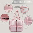 thumbnail image 6 of Kukuzhu Puffer Tote Bag, Soft Puffy Bags for Women Light Winter Down Cotton Padded Quilted Tote Bag Shoulder Handbag Purse, 6 of 8