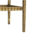 thumbnail image 5 of DecMode 37" x 28" Beige Marble Slim Rectangular Console Table with Hammered Gold Metal Legs, 1-Piece, 5 of 9