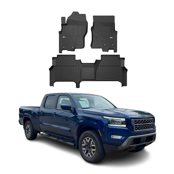 2022-2026 Nissan Frontier Crew Cab Premium Floor Mats Liners Full Set All Weather Heavy Duty