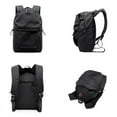 thumbnail image 3 of Multifunction Waterproof Backpack Men Luxury Student School Bags Notebook Backpacks Casual Pleated 15.6 Inch Laptop Bag For Men, 3 of 6