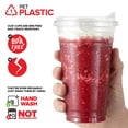thumbnail image 3 of 24 oz Clear Plastic Cups with Lids Disposable, 100 Count Togo Drinking Cup with Strawless Sip Lid for Smoothie, Cold Brew Iced Coffee, Lemonade, Ice Latte, Boba, Party Drinks, Bulk, 24 Ounce, 3 of 5