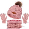 thumbnail image 6 of Womens Winter Warm Knit Beanie Hat Long Scarf Touchscreen Gloves Set with Pom Skull Cap Gifts for Women, 6 of 7