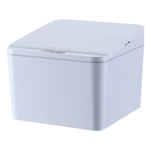 Batería Almacenamiento Basura Escritorio Batería/sensor Eléctrico Recargable Portátil Automática Con Tapa para El Automóvil Al Aire Libre