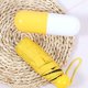 thumbnail image 5 of Mini paraguas pequeño con linda funda de cápsula, 5 paraguas de bolsillo compacto plegable (amarillo) Paraguas de cápsula Protección UV, 5 of 5