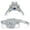 White, variant on Newshe Wedding Engagement Ring Set 925 Sterling Silver 2ct Round Created Blue Sapphire White Cz Size 9