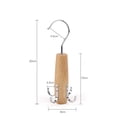 thumbnail image 1 of unbranded 4 Hooks Hanger Rack Khaki Tie Organizer with Chrome Anti Rust Rotation for Scarves, 1 of 8