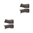 thumbnail image 4 of ZLight 1 Pair Fingerless Mittens Fashionable Simple Knitting Craft Clothes Accessory for Decoration Keeping-warm Wear Dark grey 2Set, 4 of 6