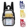 thumbnail image 3 of Yirtree Clear Backpack, Heavy Duty PVC Transparent Backpack, See Through Backpack with Reinforced Strap, Clear Backpack Stadium, Large Clear Bag for School Work Sports, 3 of 8