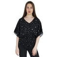 thumbnail image 1 of Moomaya Hauts Imprimés Chauve-Souris pour Femmes Col en V Blouse Décontractée d'Été Tunique de Mode, 1 of 7