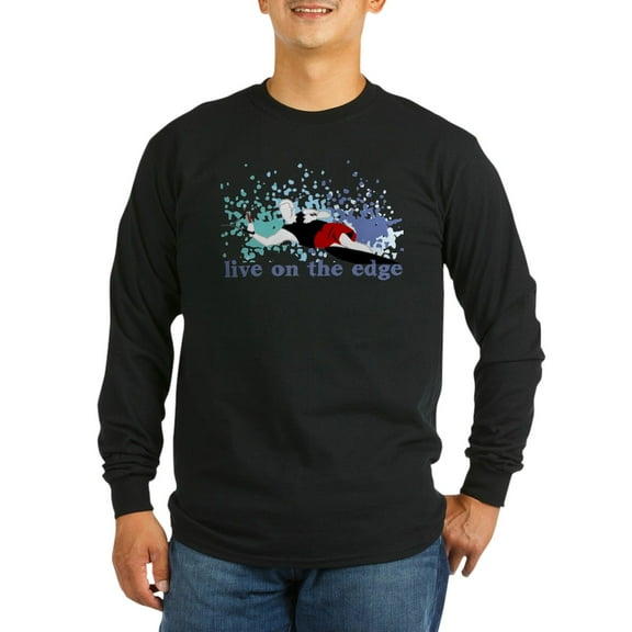 CafePress - Slalom Waterskier Long Sleeve T Shirt - Long Sleeve Dark T-Shirt