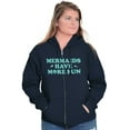 thumbnail image 4 of Mermaids Have More Fun Beach Vibes Zip Hoodie Sweatshirt Women Brisco Brands X, 4 of 6
