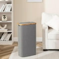 thumbnail image 4 of HBlife 63L Slim Laundry Hamper with Lid and Inner Removable Bag, Gray, 4 of 7