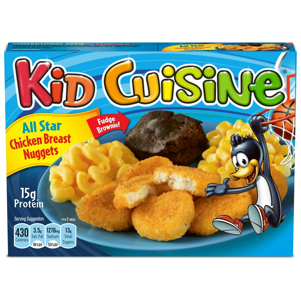 Kid Cuisine Chicken Breast Nuggets Macaroni And Cheese Sauce, Corn & Brownie Frozen Meal, 8.8 oz