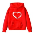 thumbnail image 4 of Zylarhe Boys Girls Sweatshirts Kids Graphic Pullover Hoodie Long Sleeve Soft Top For Girls And Boys Comfortable Casual 11-12 Years Red, 4 of 4