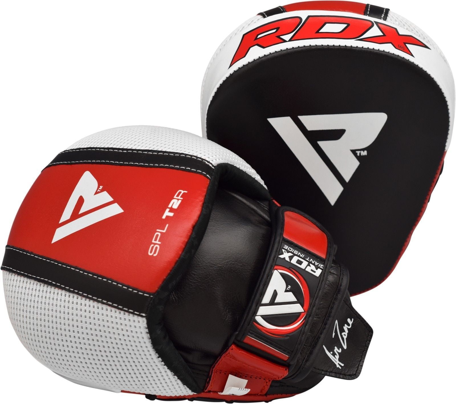 RDX Leather Boxing Mitt Training T2 Focus Mitts Punch Pads Gloves MMA