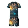 thumbnail image 6 of Hogwarts Legacy Boys Two Piece Rash Guard Swimsuits Kids Short Sleeve Swimwear Sets Bathing Suit, 6 of 7