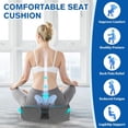 thumbnail image 4 of Seat Cushion Gel Chair Cushions Office Chair Cushions Anti-Slip Bottom Removable Cover Tailbone Pain Relief Cushion Memory Foam Seat Cushion 5.28 in Thick, 4 of 7