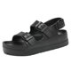 thumbnail image 1 of Sandalias SOSOWHLTE Comfort Slides con soporte para arco, color negro, talla 6, 1 of 5