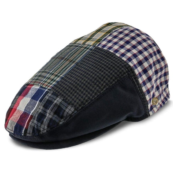 Patchwork - Walrus Hats Navy Plaid Patchwork Polyester Kids Ivy Cap (Toddler, Boys, Youth)