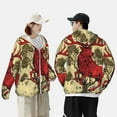 thumbnail image 4 of Gaeub Mythical Red Stag Illustration Men's and Women's UPF 50+ Long-Sleeved Sun Protection Clothing, Fishing Shirt Long Sleeve Zip-3X-Large, 4 of 7