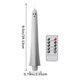 thumbnail image 3 of Halloween Flameless Taper Candles With Remote ghost flickering gift candle thick real wax 3d wick smart timer remote light for tabletop mantel halloween decor (1Pcs A), 3 of 6
