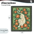 thumbnail image 4 of Stupell Industries Eclectic Eclectic Tiger & Hibiscus Black Framed Giclee Art, 11 x 14, by Karolina Sato, 4 of 8