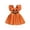 Orange, variant on Toddler Girls Halloween Pumpkin Dress, Orange Corduroy Ruffle Strap Overall Dress, Cute Jack O Lantern Embroidery Princess Skirt for Holiday Party (Orange,3-4 Years)