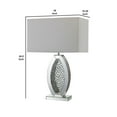 thumbnail image 5 of Table Lamp with Mirrored Geometric Body and Crystal Embedding, Silver - Saltoro Sherpi, 5 of 5