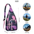 thumbnail image 3 of Waterproof Hiking Sling Backpack for Women – Lightweight Crossbody Bag with Adjustable Strap, Chest Bag for Travel & Outdoor Adventures – Paisley Boho Vintage Floral, Chic Retro Design, 3 of 4