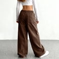 thumbnail image 6 of Xyant Teen Girls Corduroy Wide Leg Pants Kids Baggy Straight Adjustable High Waist Trousers Uniform Pants for Girls (Coffee,7-8 Years), 6 of 9