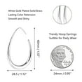 thumbnail image 5 of Alexcraft Teardrop Hoop Earrings for Women - 14k Gold Plated Large Oval Pull Through Hoop Earrings Lightweight Jewelry Gift for Women Teen, 5 of 7