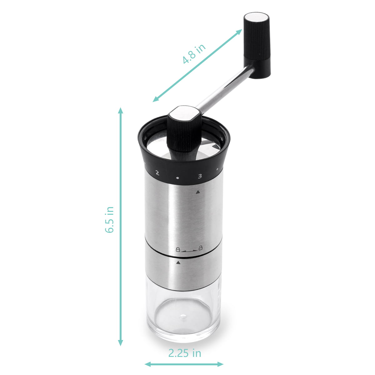 Manual Coffee Grinder - Manual Spice Grinder - Constructed of Stainless  Steel with a Ceramic Burr Grinder – Blue Sage Family Farm