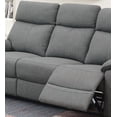 thumbnail image 3 of Modern Gray Burlap Fabric 1pc Manual Recliner Sofa for Living Room, 74"W x 35"L x 41"H, 3 of 8