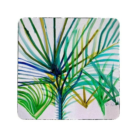 

Betsydrake CT1157 Teal Palms Coaster - Set of 4