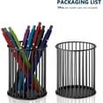 thumbnail image 4 of CoreLiving Mesh Pen Holder for Desk Black Wire Pencil Cup Office Desk Accessories Pen Organizer Container for Supplies Pencils Markers Scissors 1 Count, 4 of 7