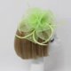 thumbnail image 4 of Flor Sombrero Fascinador Día de Las Mujeres Carreras de Bodas Pieza de Cabello Verde lima, 4 of 8