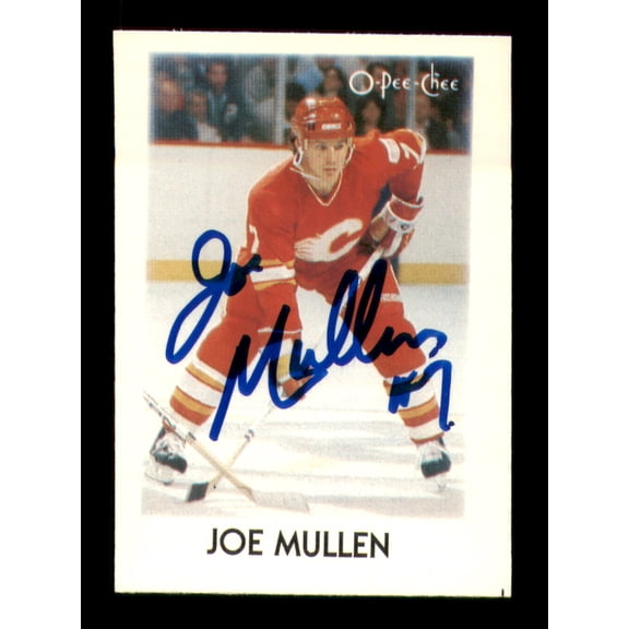 Joe Mullen Autographed 1987-88 O-Pee-Chee Minis Card #29 Calgary Flames SKU #251700
