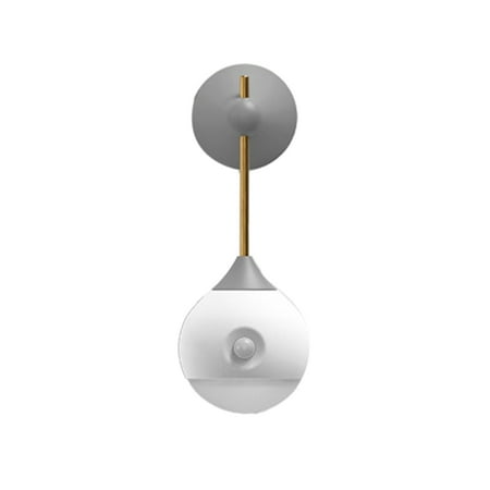 

Induction Night Light Intelligent Human Body Induction Bedside Lamp for Corridors Toilets and Corridors Gray+White