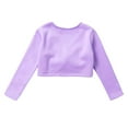 thumbnail image 5 of Aislor Girls Kids Long Sleeve Knot Ballet Dance Wrap Tops Cardigan Shrug Gymnastic Sweater Dance Dress Cover Up, 5 of 7