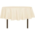 thumbnail image 1 of LAICAIW Round Tablecloth-80 Inch-Water Resistant Spill Proof Washable Polyester Table Cloth Decorative Fabric Table Cover for Dining Table, Buffet Parties and Camping, Beige, 1 of 7