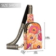 thumbnail image 2 of FORMRS Womens Crossbody Sling Bag Travel Daypack Shoulder Chest Backpack, Orange Hand Drawn Floral, 2 of 7