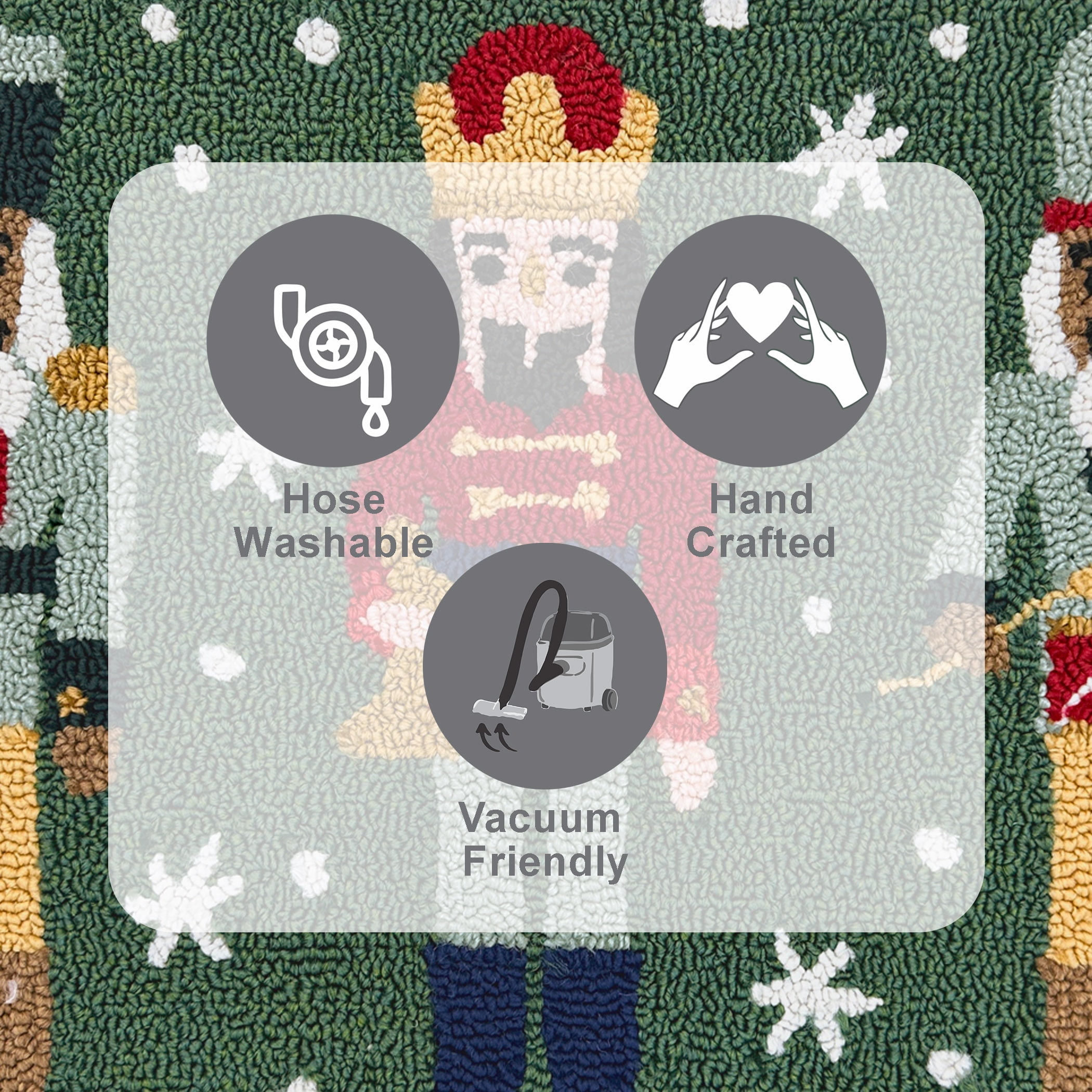Holiday Time Multi-color Nutcracker 20" x 30" Accent Rug