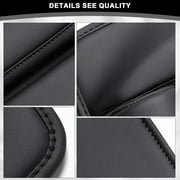 SPOKKI 2 Pcs Car Leather Cup Holder Gap Bag, Car Seat Gap Filler Organizer for Glasses Phones Keys and Cards (Black, Driver+Passengers Seat)